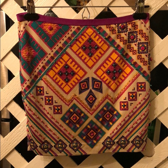 Multicolored Rampage Skirt with Beads - Picture 2 of 4